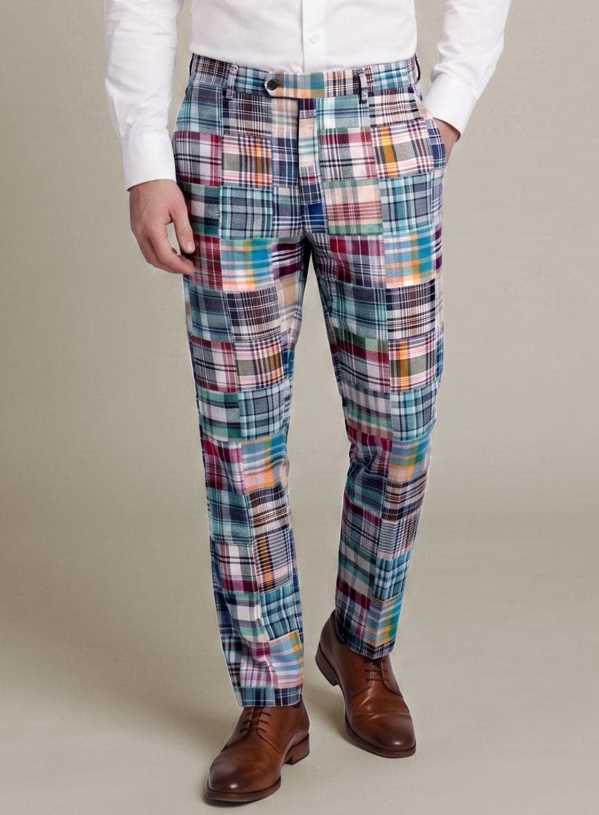 Madras Patchwork Pants - StudioSuits