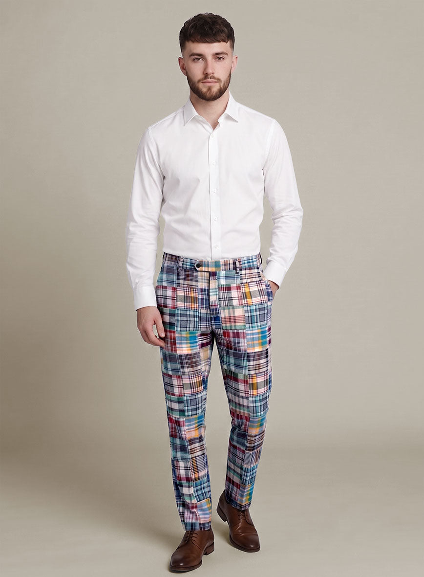 Madras Patchwork Pants - StudioSuits