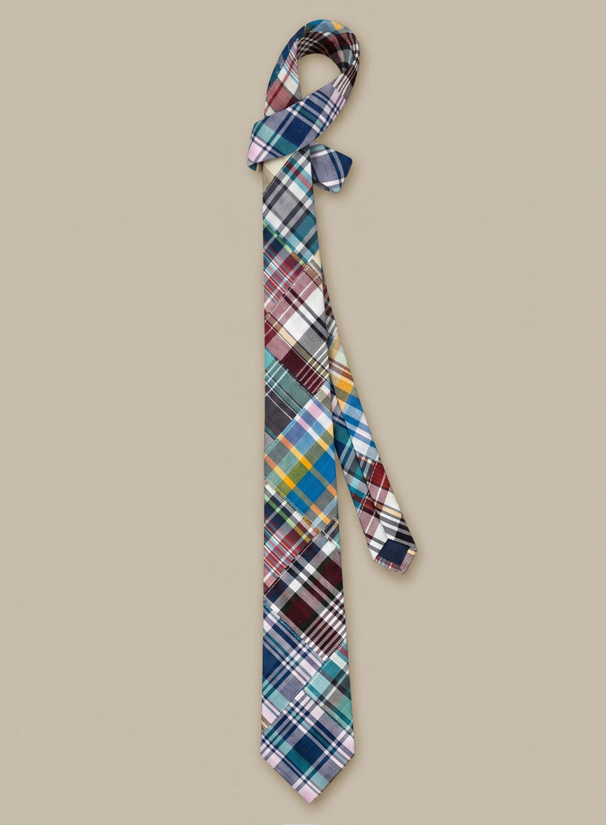 Madras Patchwork Tie - StudioSuits