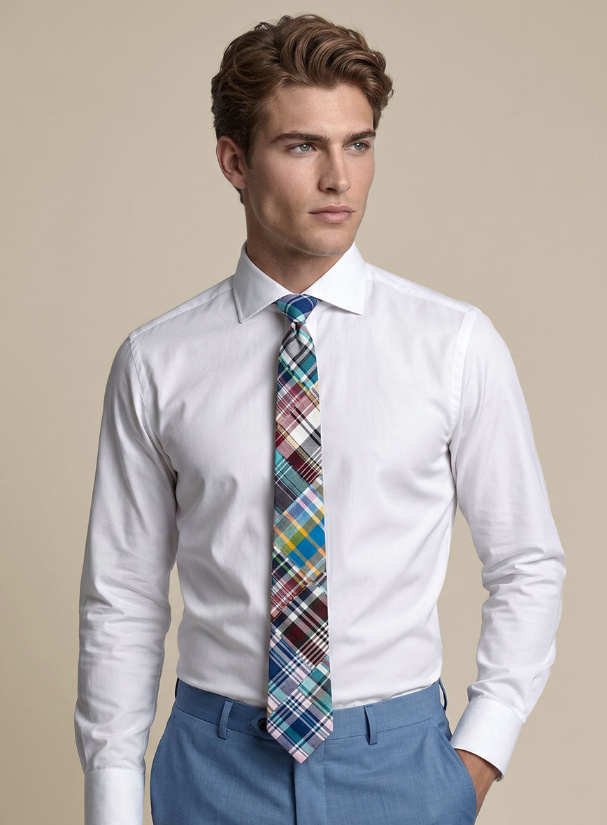 Madras Patchwork Tie - StudioSuits