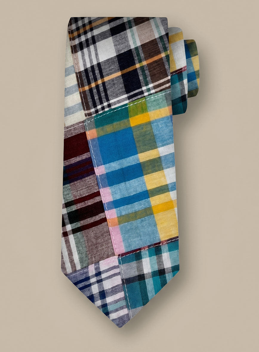 Madras Patchwork Tie - StudioSuits