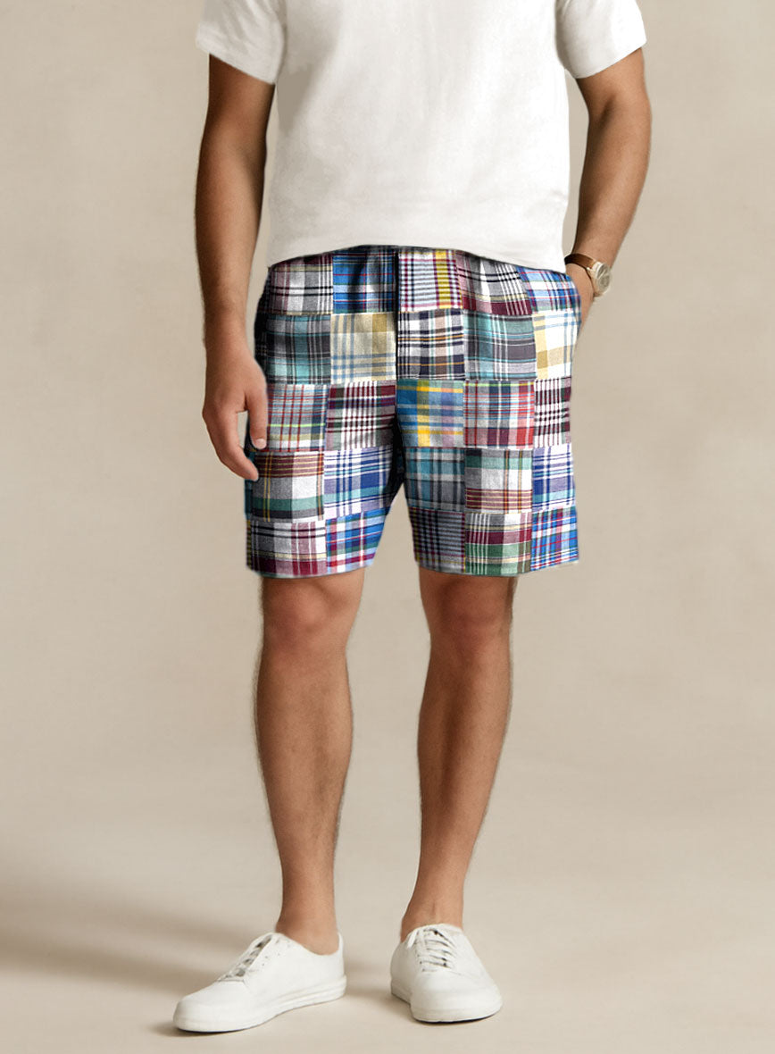 Madras Patchwork Shorts - StudioSuits