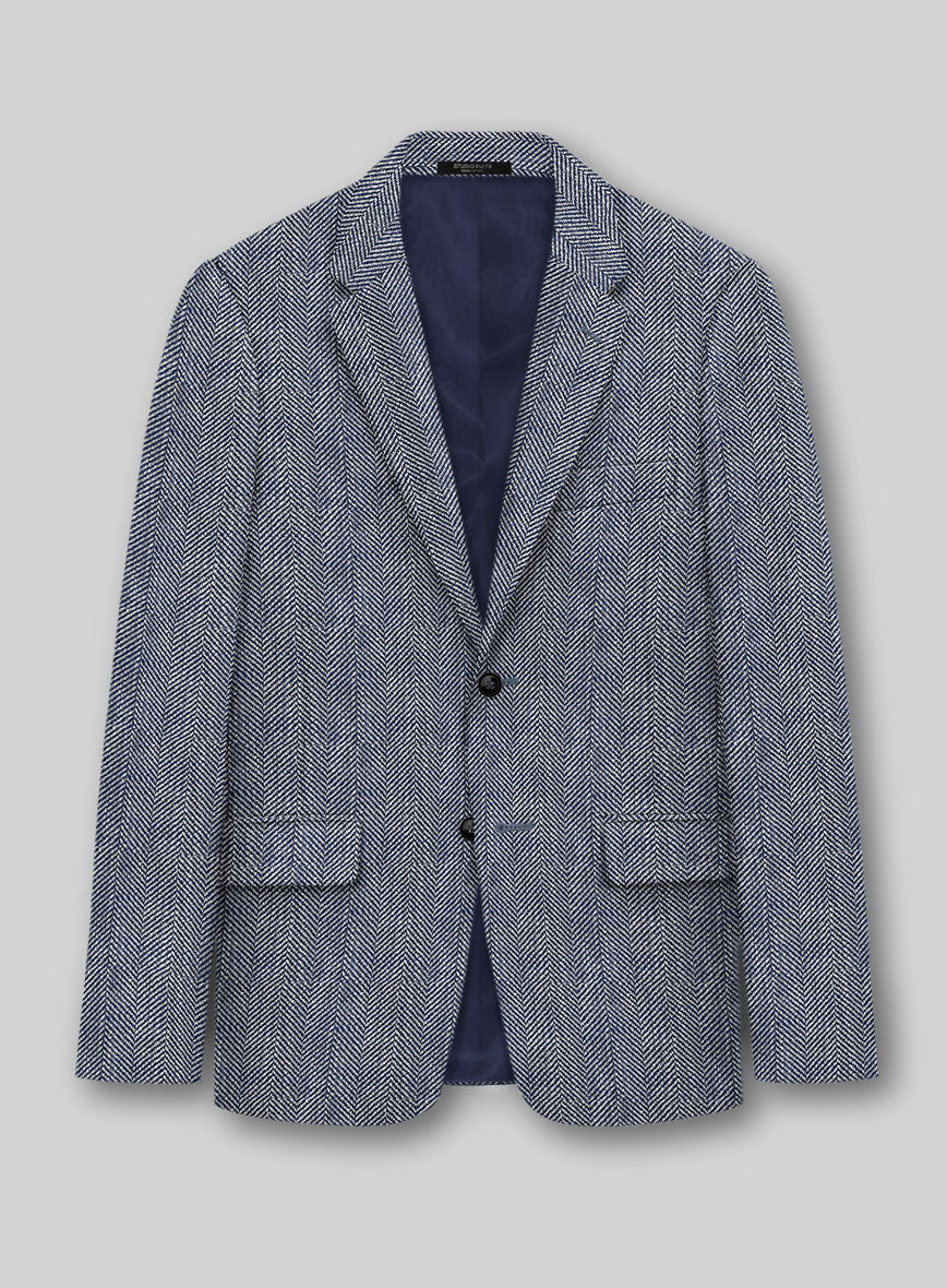 Maestro Goye Herringbone Silk Linen Cotton Jacket - StudioSuits