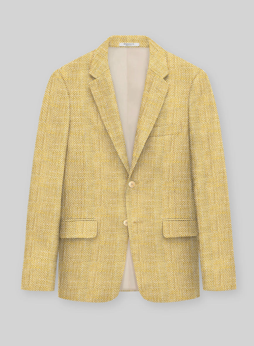 Maestro Narido Herringbone Silk Linen Cotton Jacket - StudioSuits