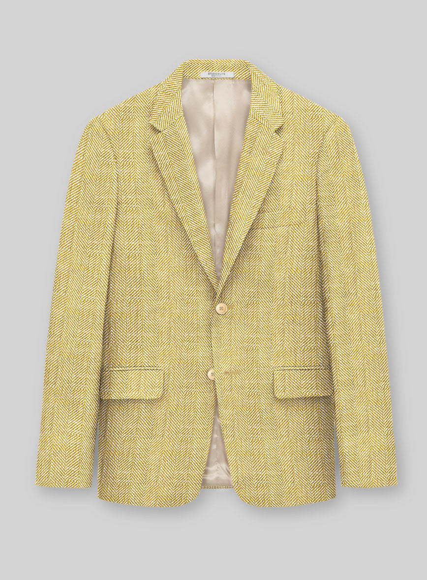 Maestro Narido Herringbone Silk Linen Cotton Jacket - StudioSuits