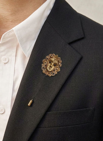 Majestic Masque Lapel Pin - StudioSuits