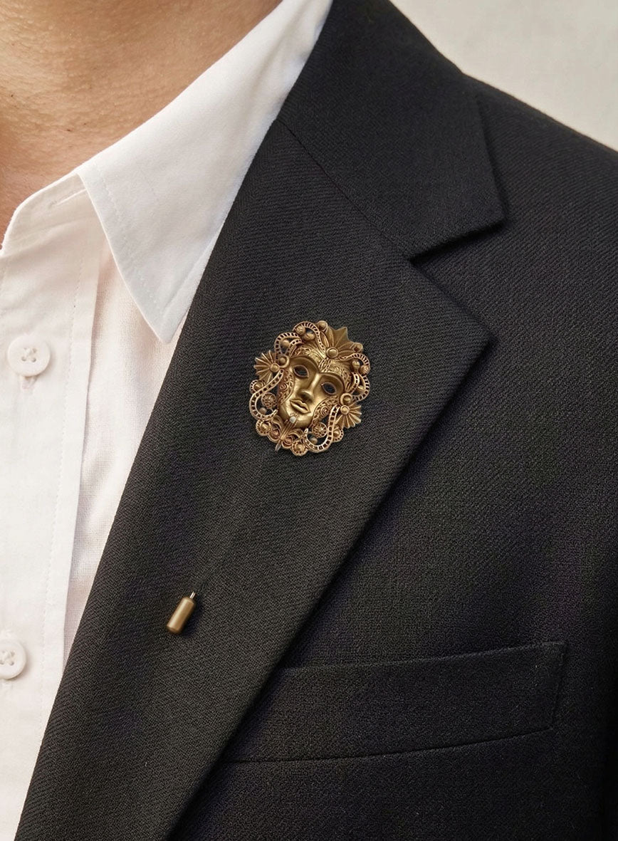 Majestic Masque Lapel Pin - StudioSuits