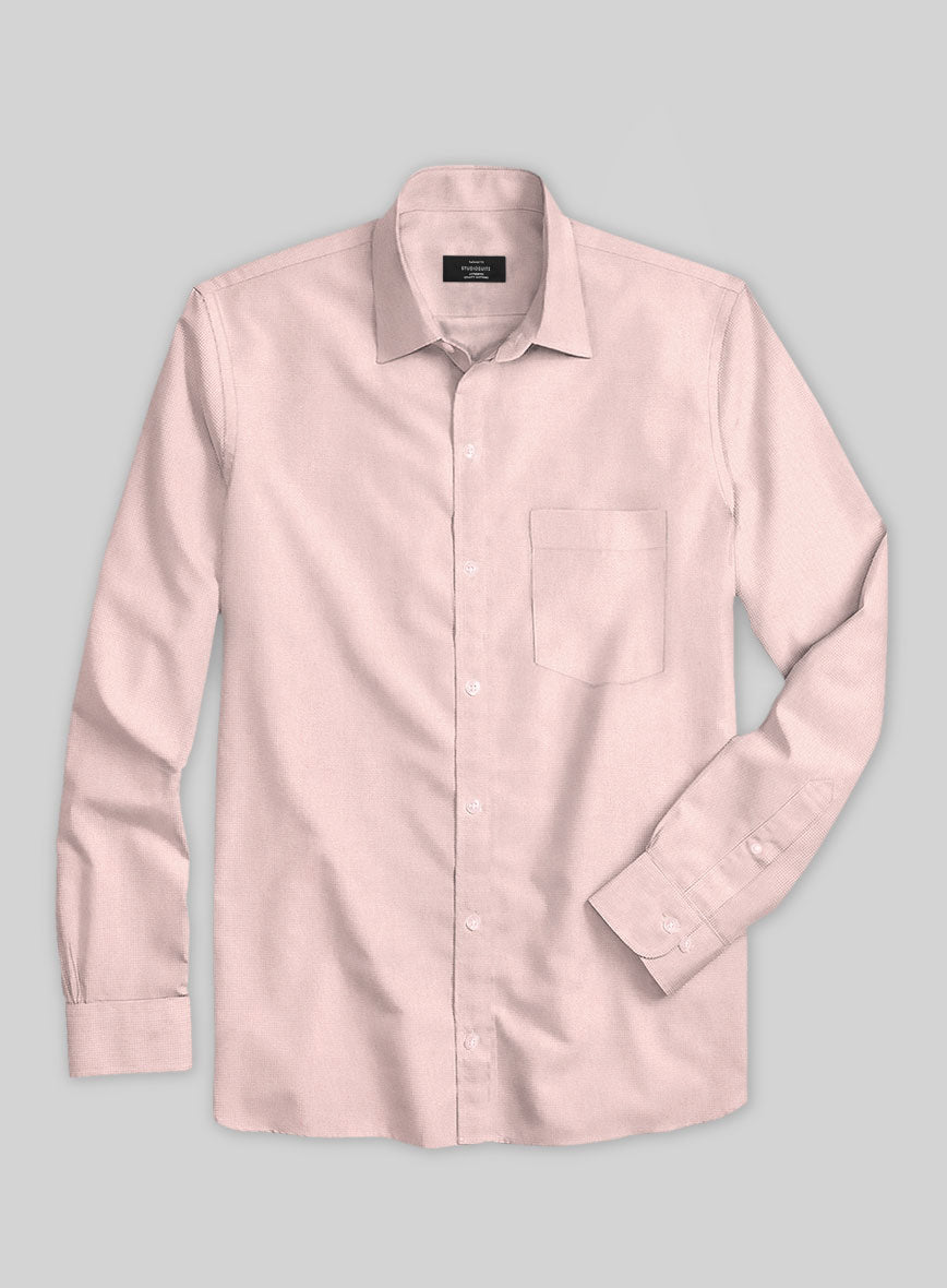 Man Pink Stretch Poplene Shirt - StudioSuits