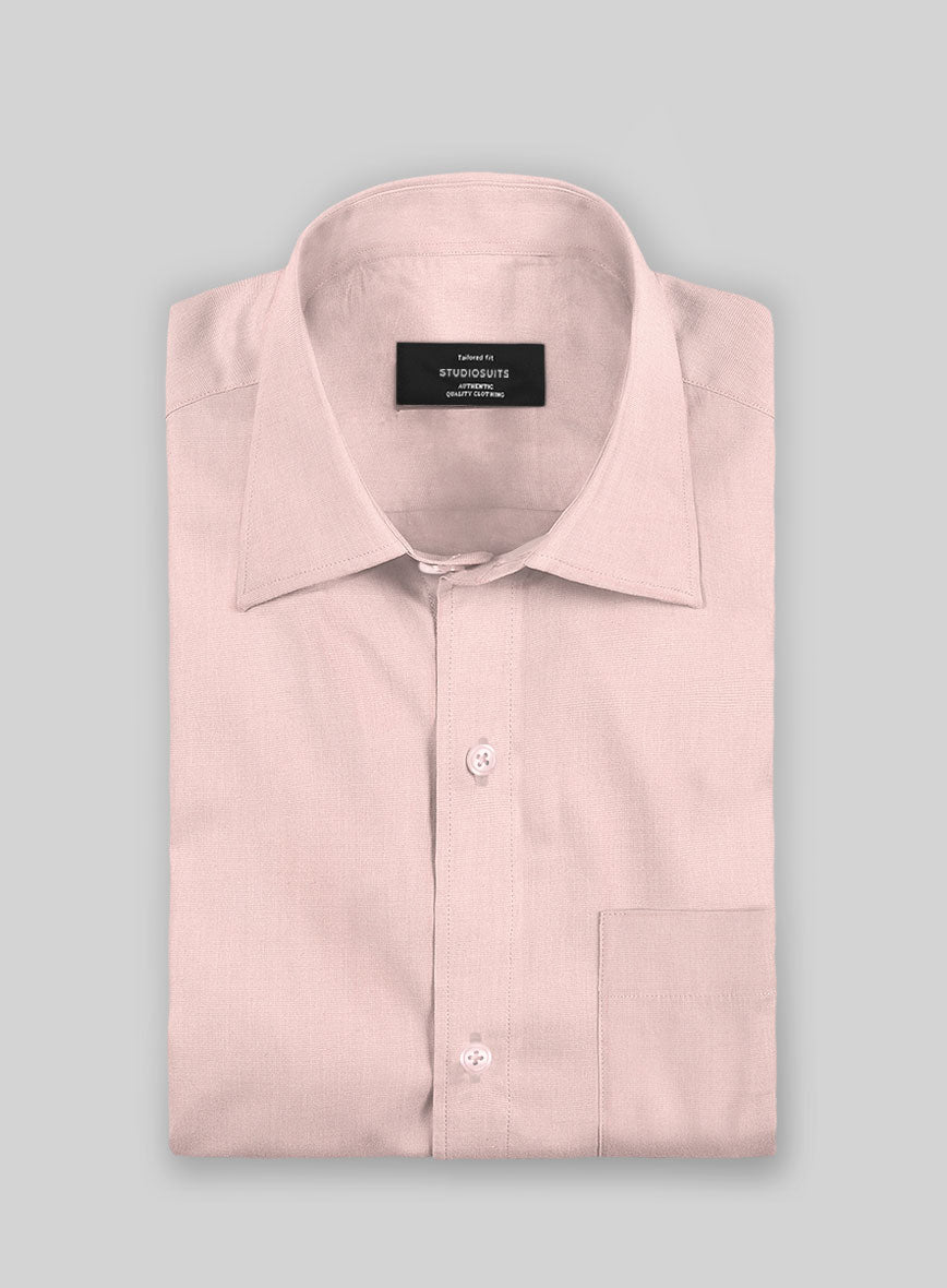 Man Pink Stretch Poplene Shirt - StudioSuits