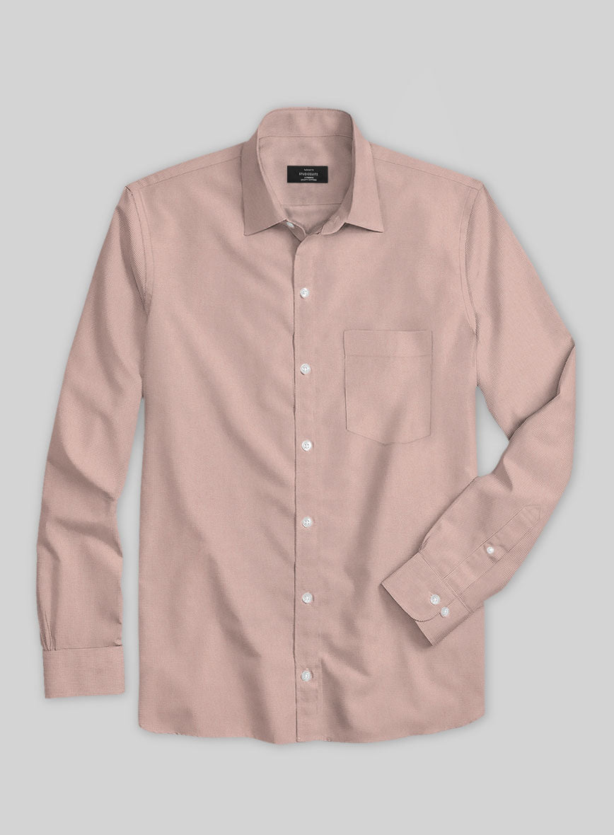Man Pink Stretch Poplene Shirt - StudioSuits