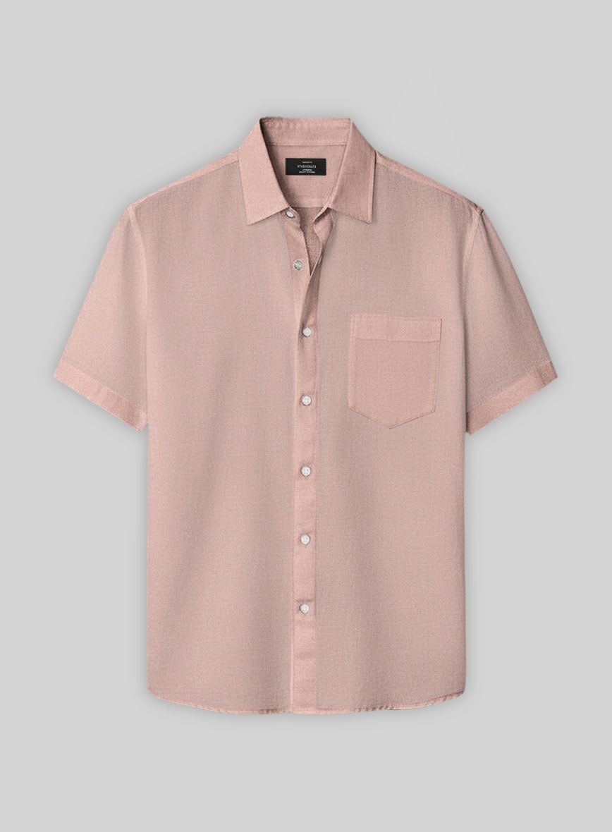 Man Pink Stretch Poplene Shirt - StudioSuits