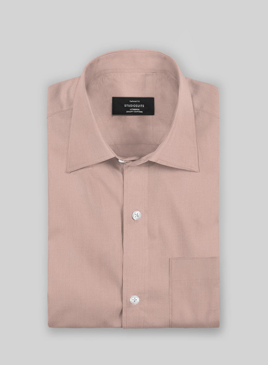 Man Pink Stretch Poplene Shirt - StudioSuits