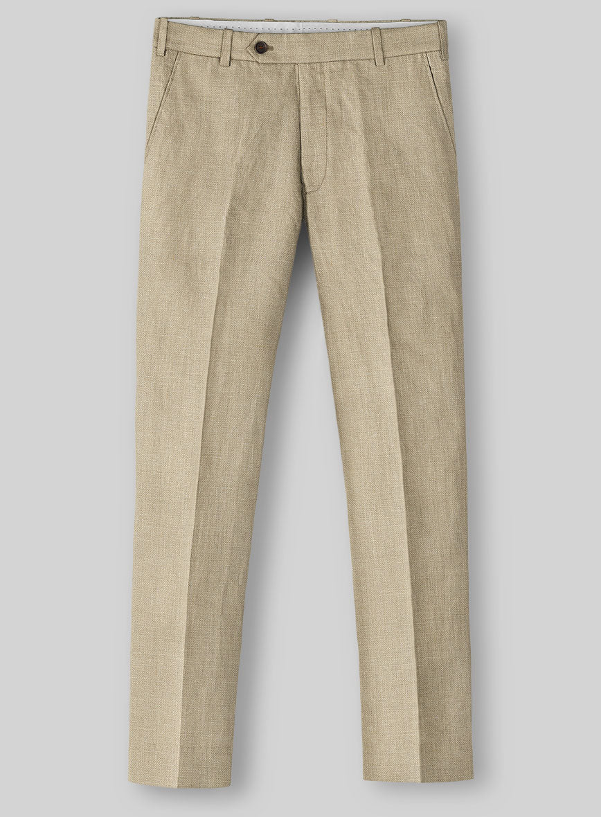 Maple Khaki Pure Linen Suit - StudioSuits