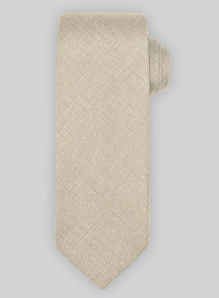 Linen Tie - Maple Khaki - StudioSuits