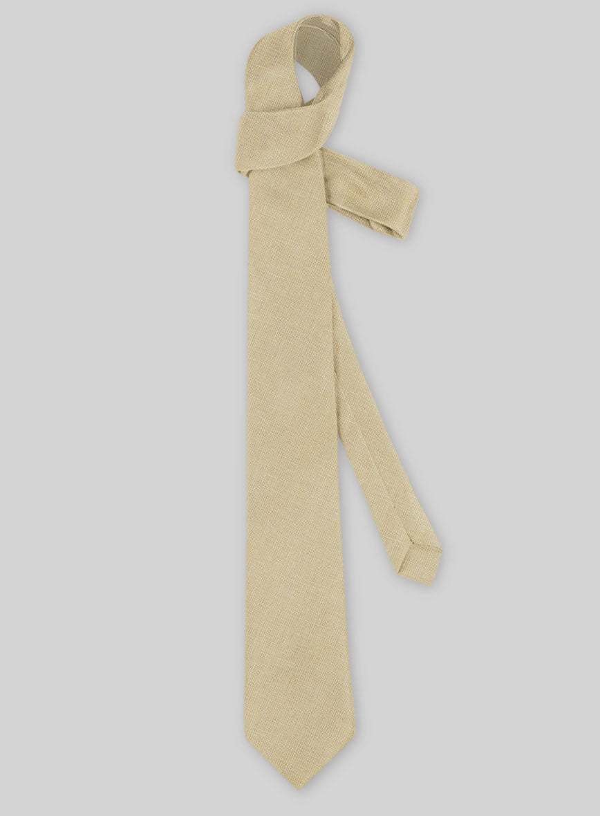 Linen Tie - Maple Khaki - StudioSuits