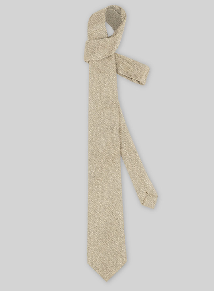 Linen Tie - Maple Khaki - StudioSuits
