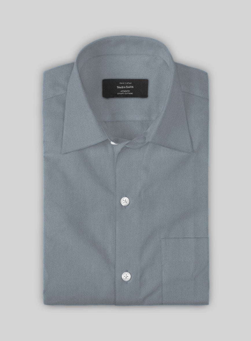 Marble Blue Stretch Poplene Shirt - StudioSuits