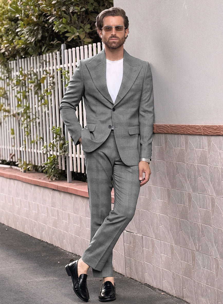 Marco Stretch Belluno Glen Wool Suit- II - StudioSuits