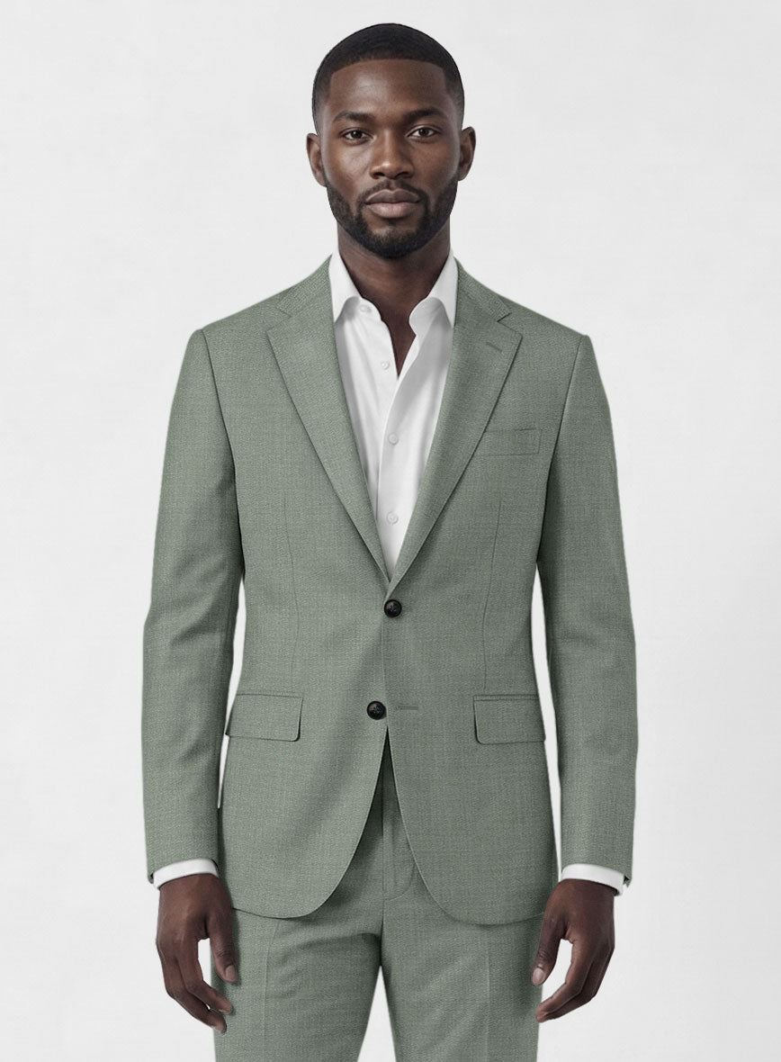 Marco Stretch Cadet Green Wool Jacket - StudioSuits