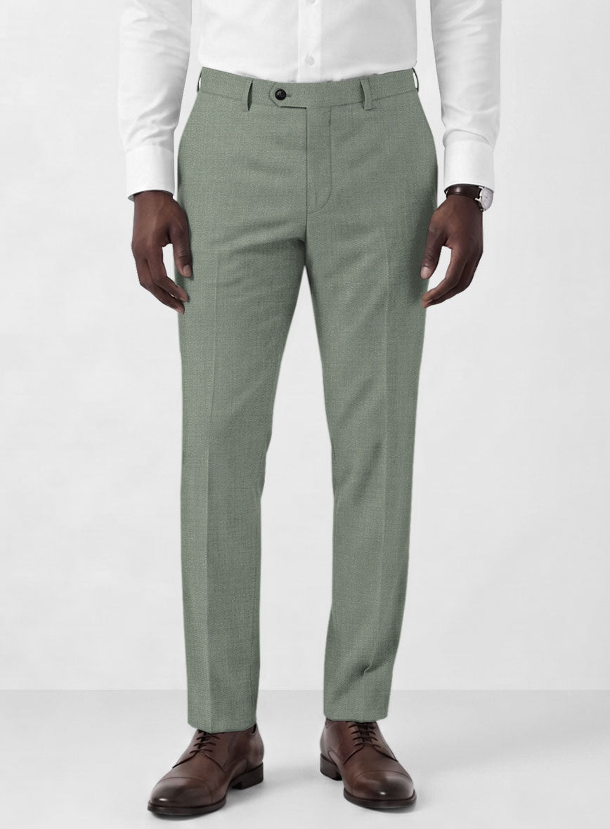 Marco Stretch Cadet Green Wool Pants - StudioSuits