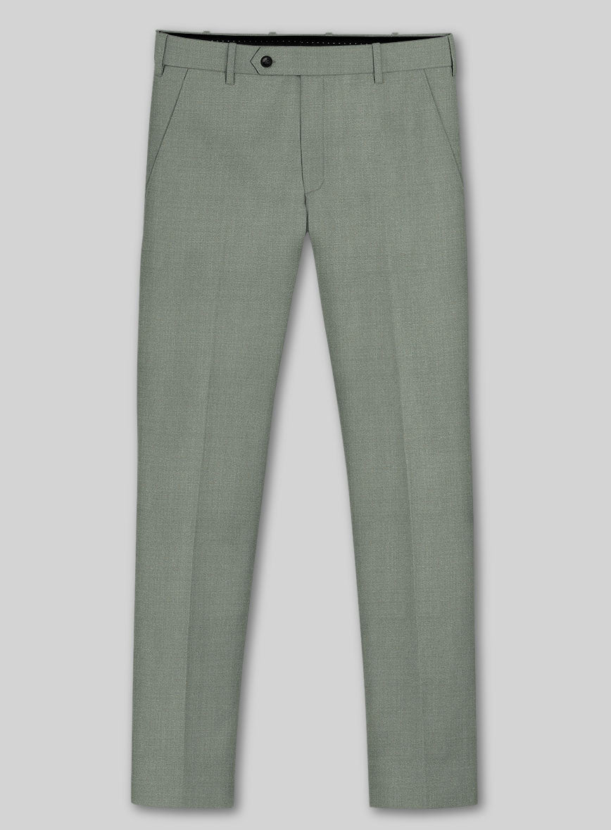 Marco Stretch Cadet Green Wool Pants - StudioSuits
