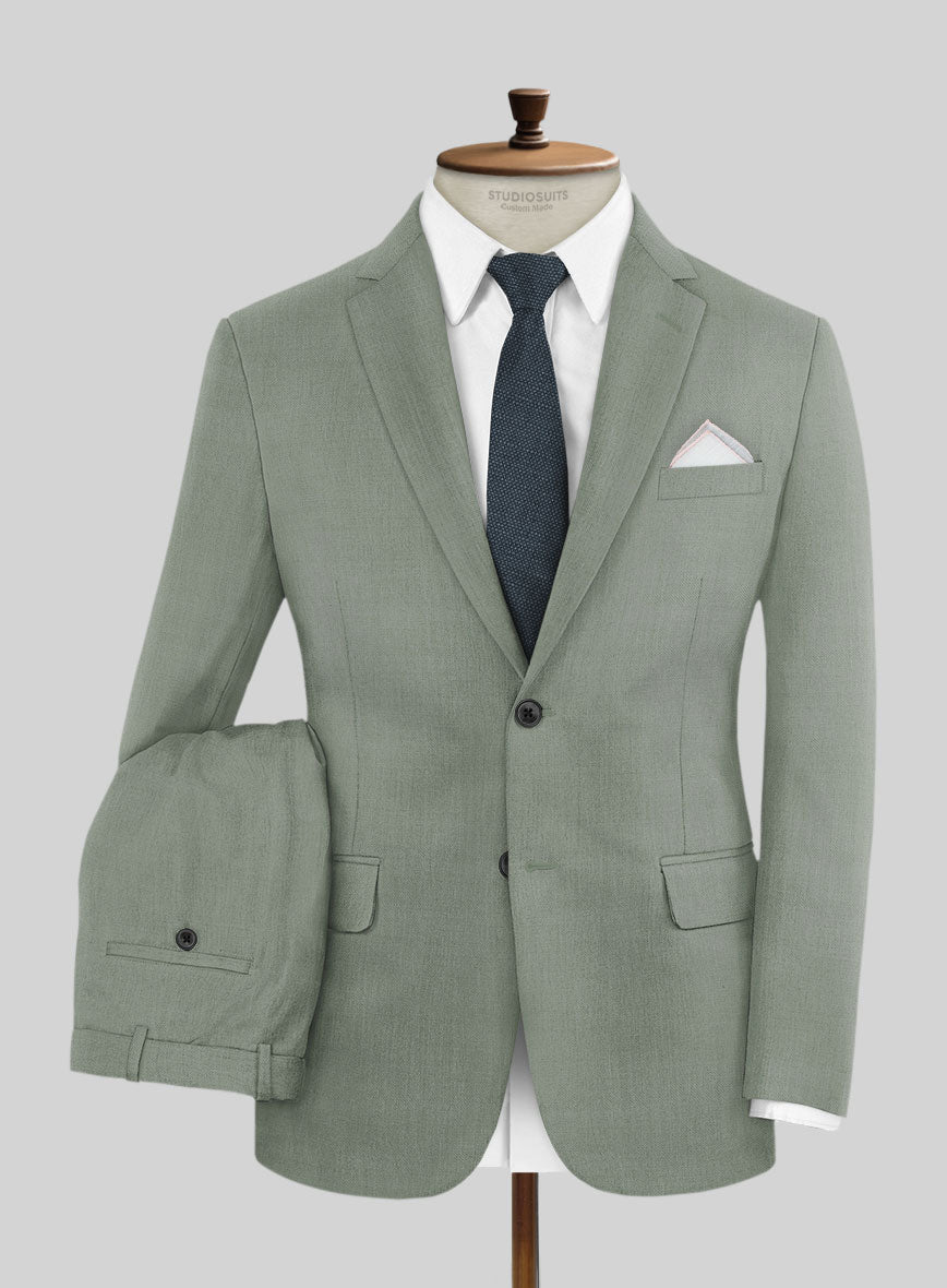 Marco Stretch Cadet Green Wool Suit - StudioSuits