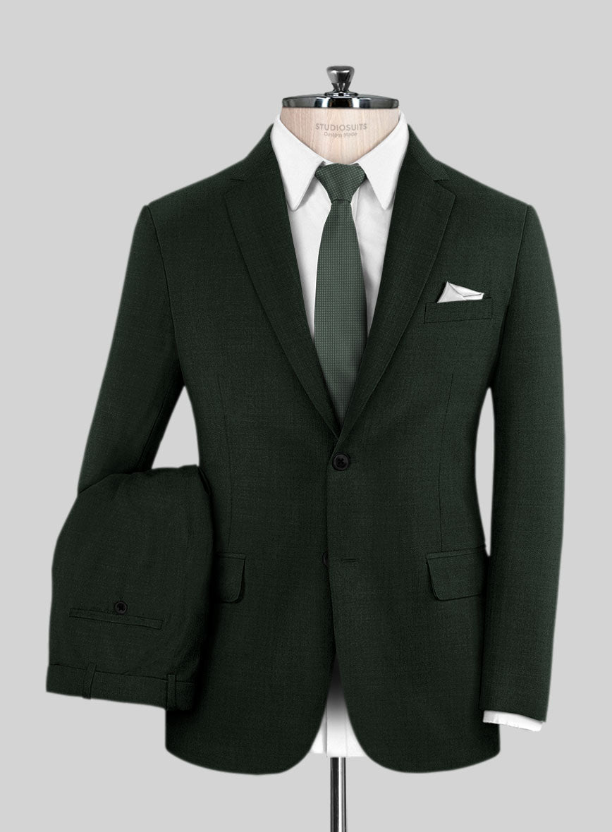 Marco Stretch Dark Green Wool Suit - StudioSuits