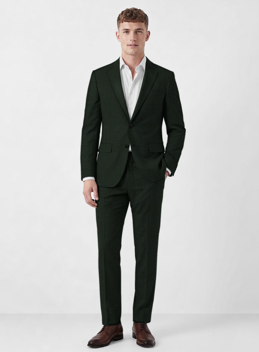 Marco Stretch Dark Green Wool Suit - StudioSuits