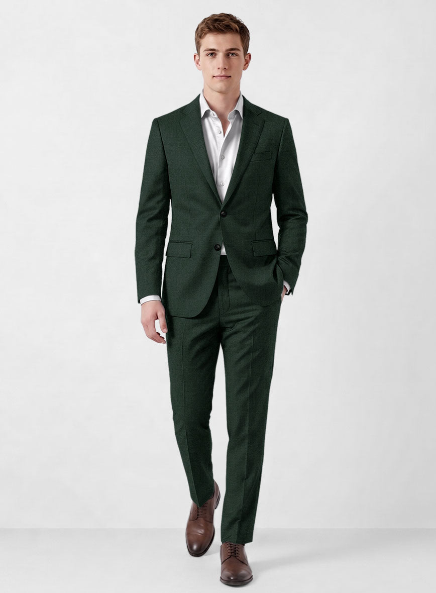 Marco Stretch Hunter Green Wool Suit - StudioSuits