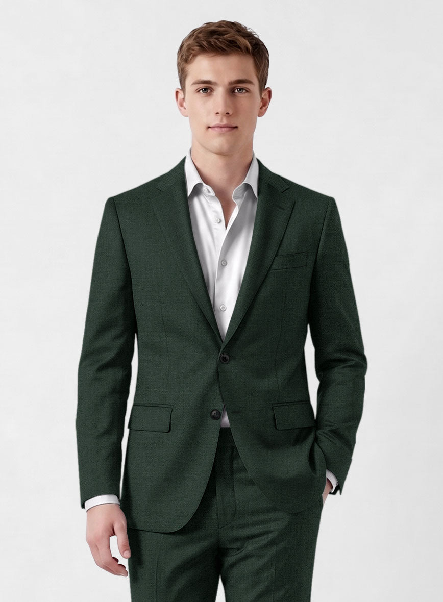 Marco Stretch Hunter Green Wool Suit - StudioSuits