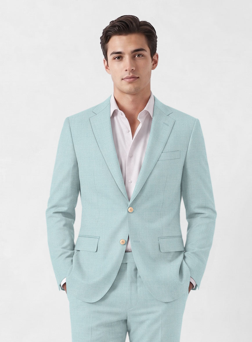 Marco Stretch Light Blue Wool Jacket - StudioSuits