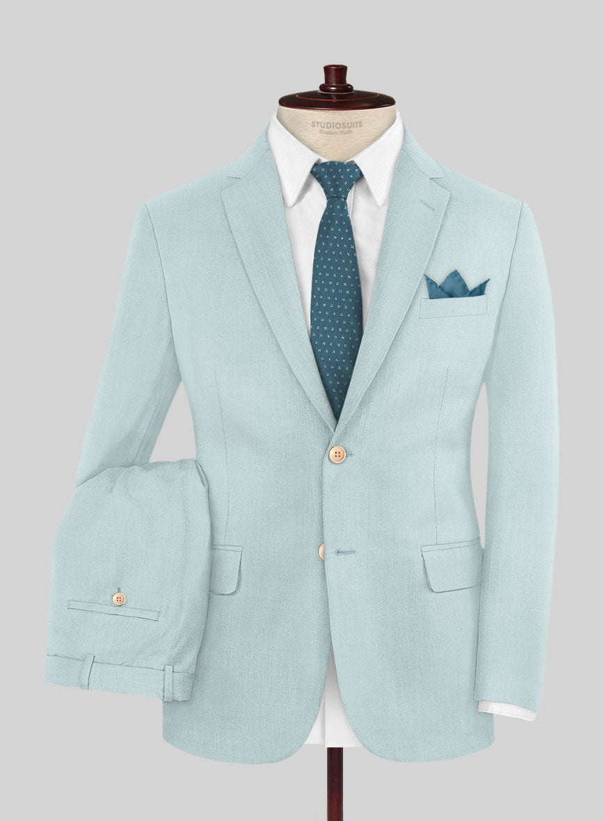 Marco Stretch Light Blue Wool Suit - StudioSuits