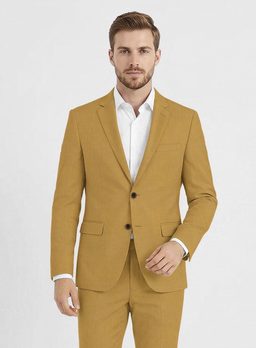 Marco Stretch Mustard Wool Jacket - StudioSuits
