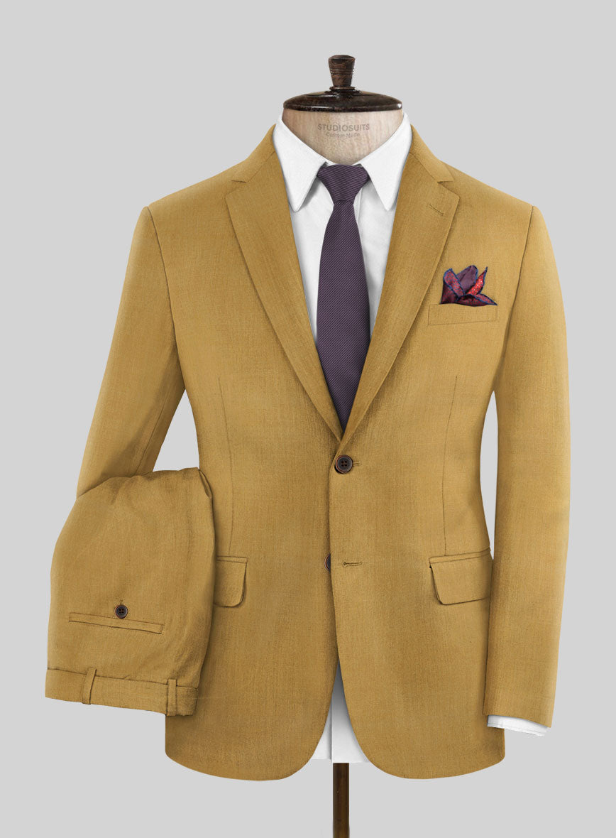 Marco Stretch Mustard Wool Suit - StudioSuits