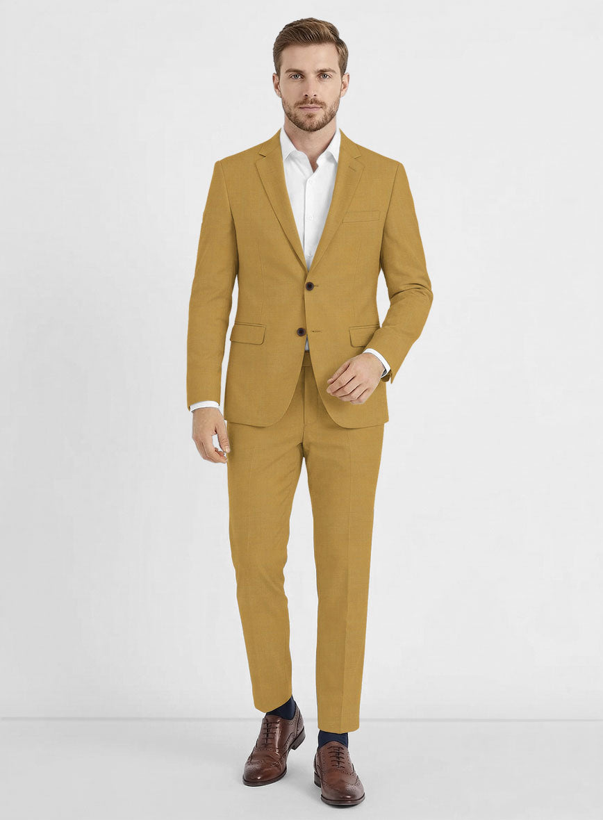 Marco Stretch Mustard Wool Suit - StudioSuits