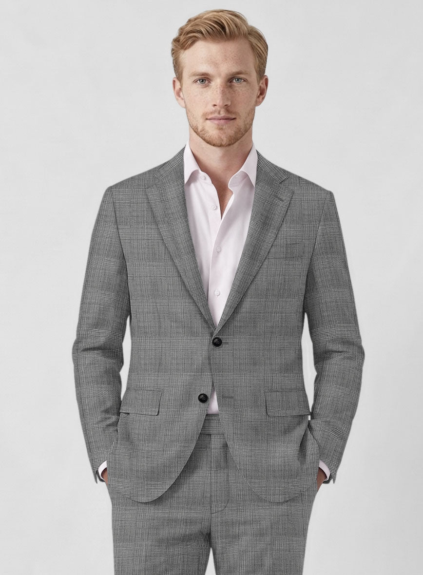 Marco Stretch Belluno Glen Wool Jacket - StudioSuits