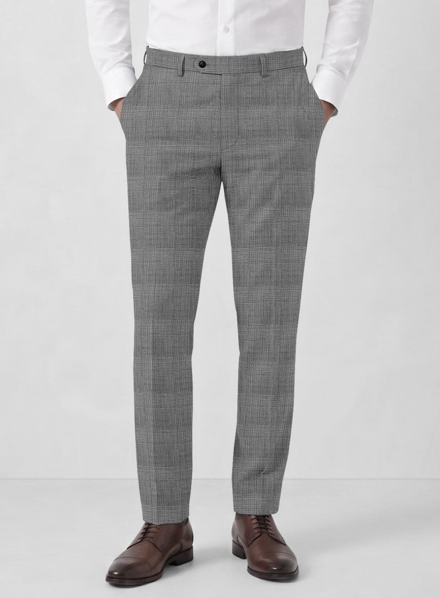 Marco Stretch Belluno Glen Wool Pants - StudioSuits