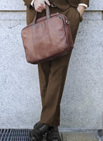 Marco Stretch Brown Wool Pants - StudioSuits