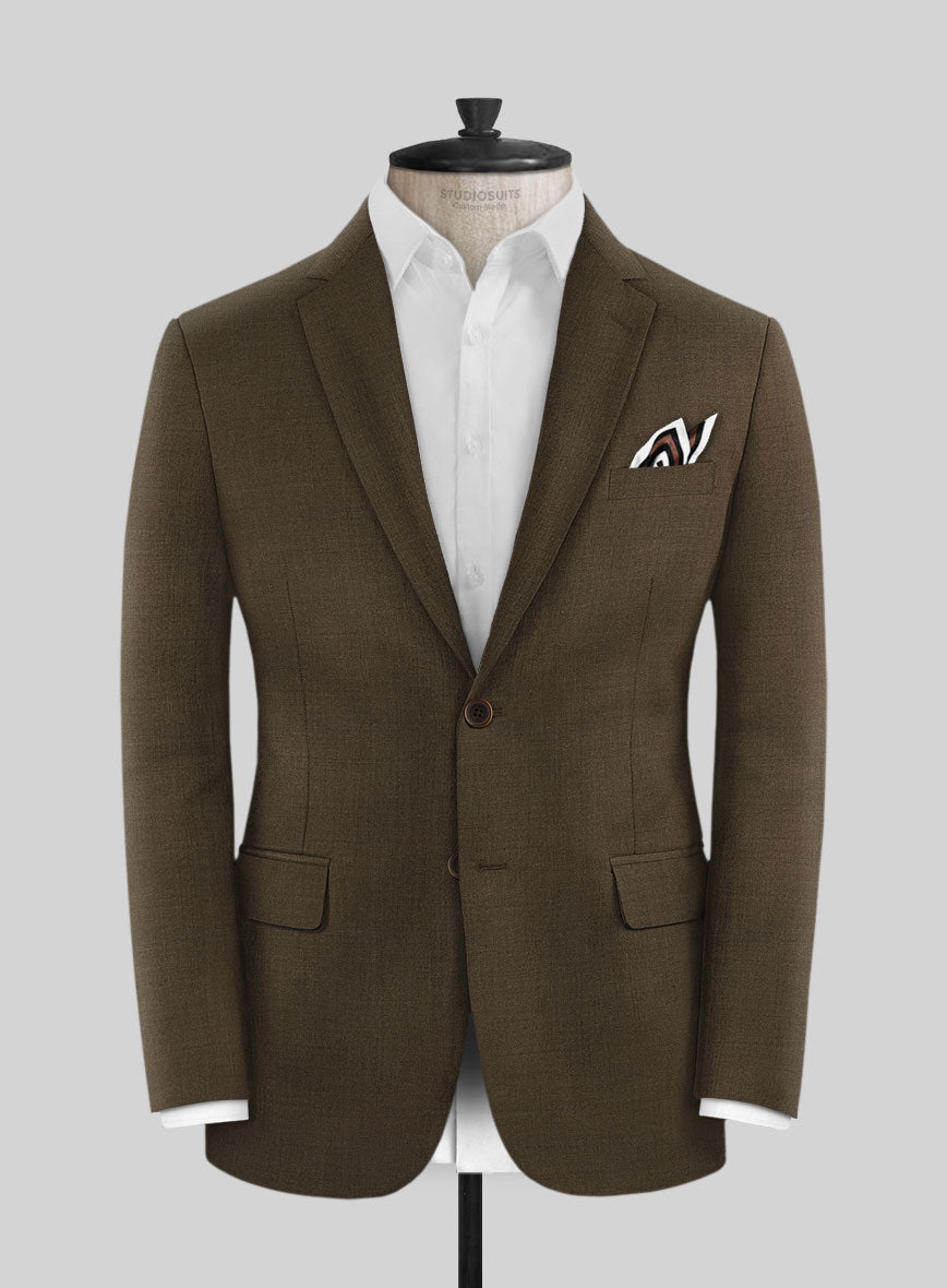 Marco Stretch Brown Wool Suit - StudioSuits