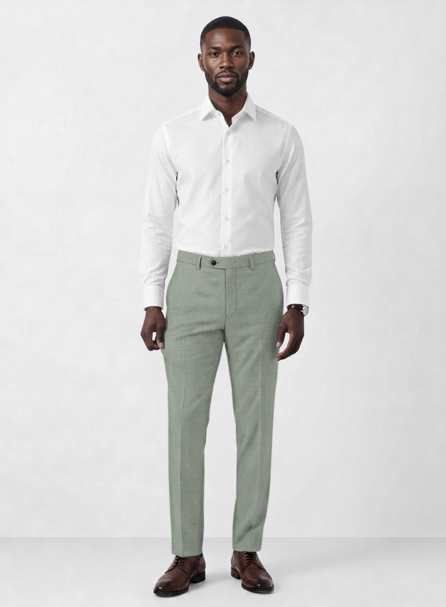 Marco Stretch Cadet Green Wool Pants - StudioSuits