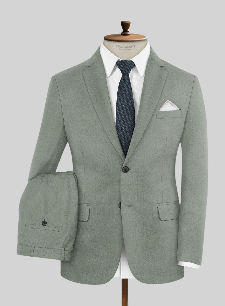 Marco Stretch Cadet Green Wool Suit - StudioSuits