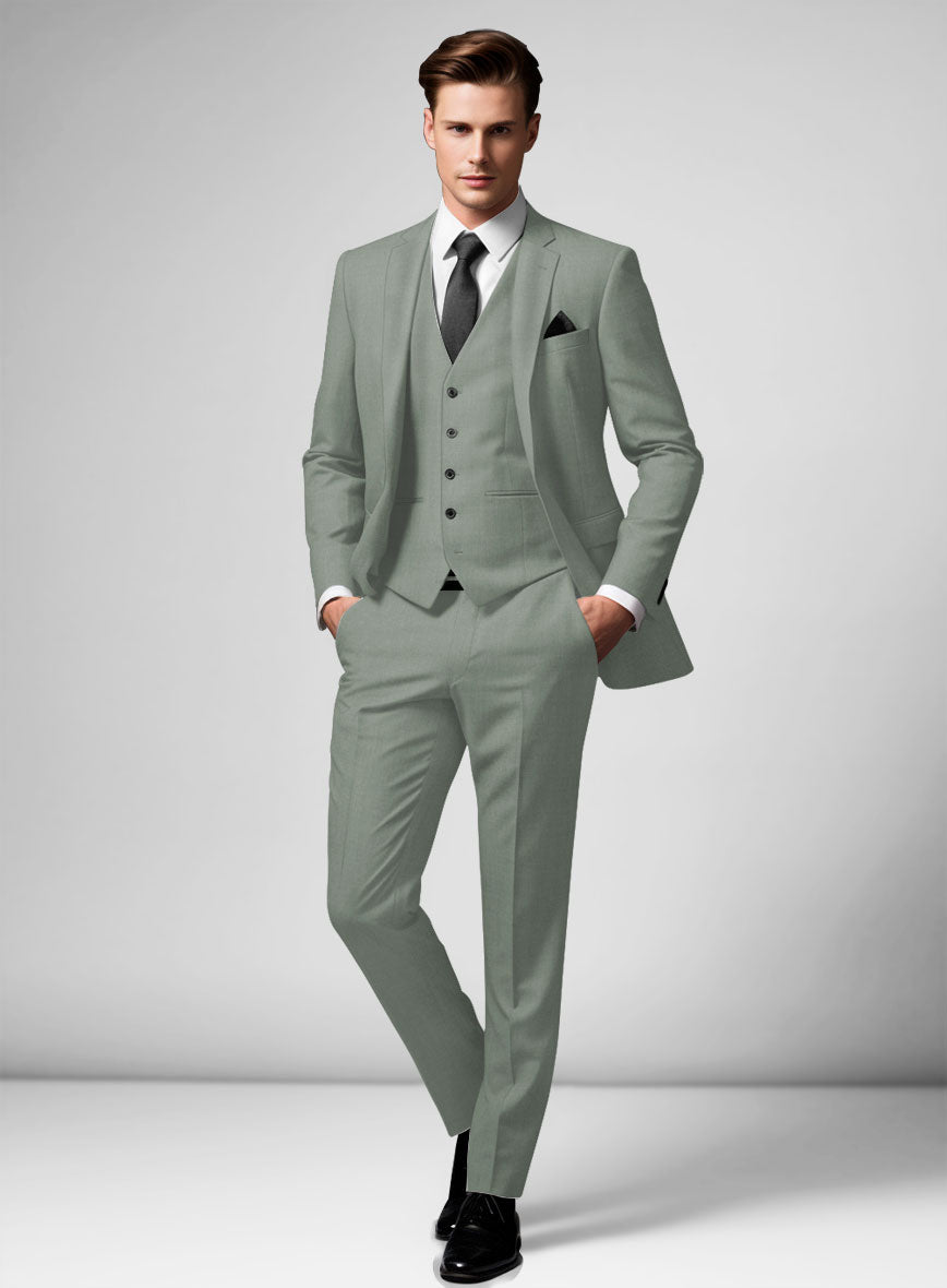 Marco Stretch Cadet Green Wool Suit - StudioSuits