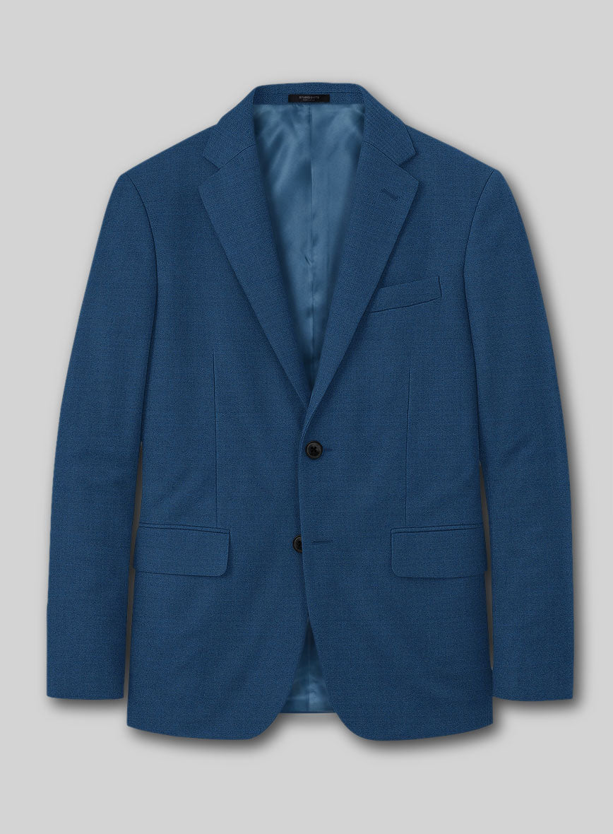 Marco Stretch Casa Blue Wool Jacket - StudioSuits