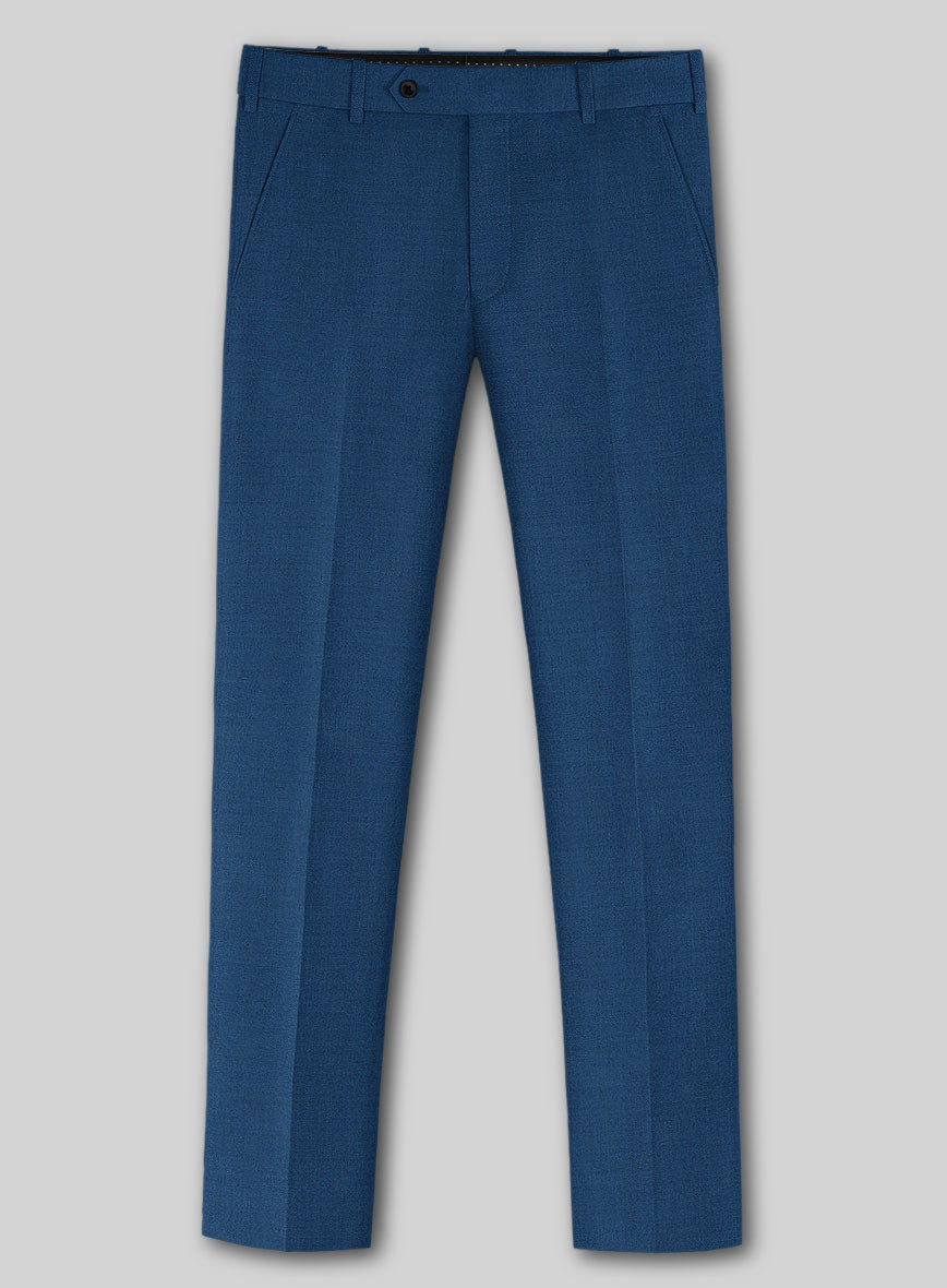 Marco Stretch Casa Blue Wool Pants - StudioSuits
