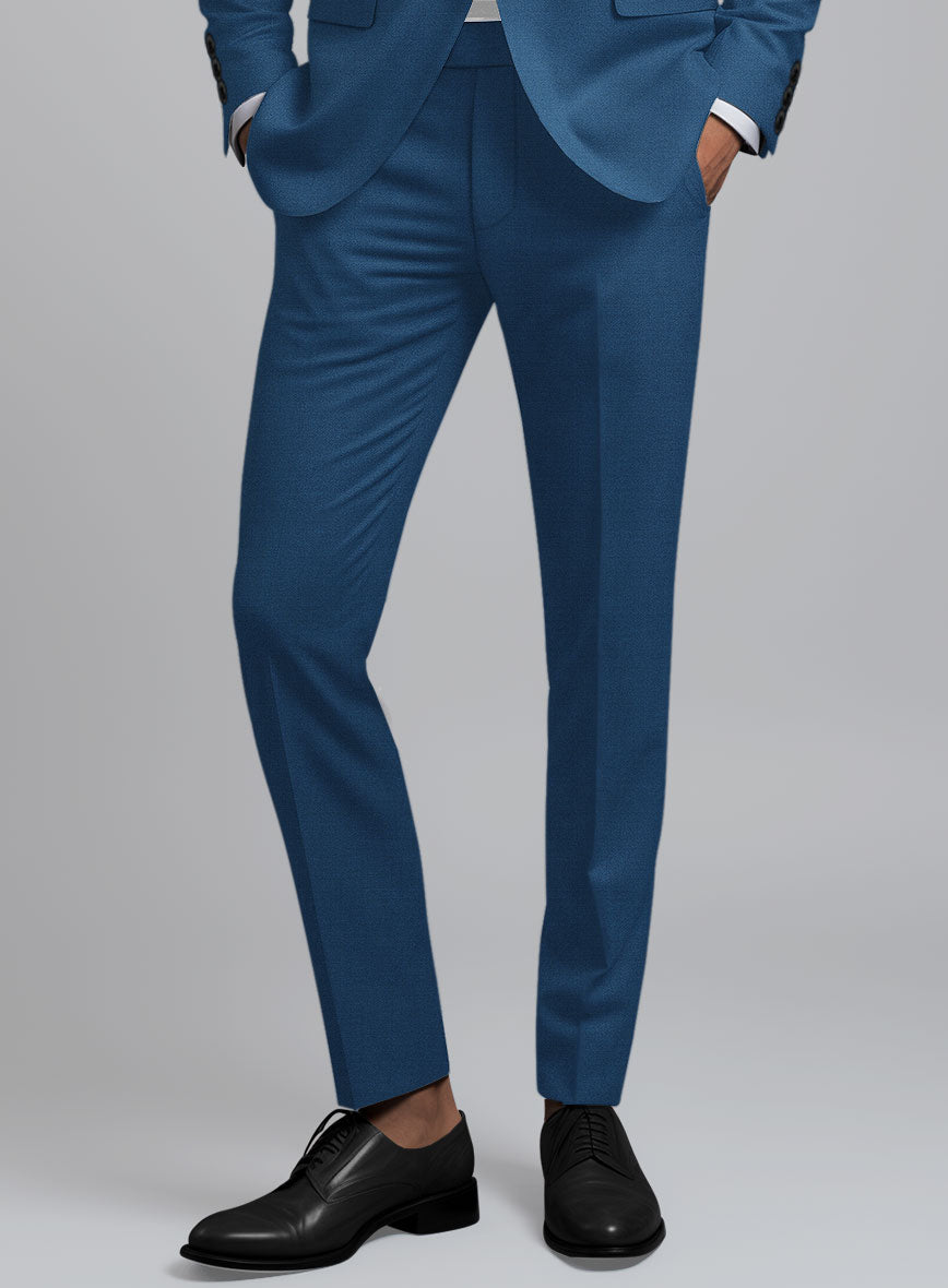 Marco Stretch Casa Blue Wool Pants – StudioSuits