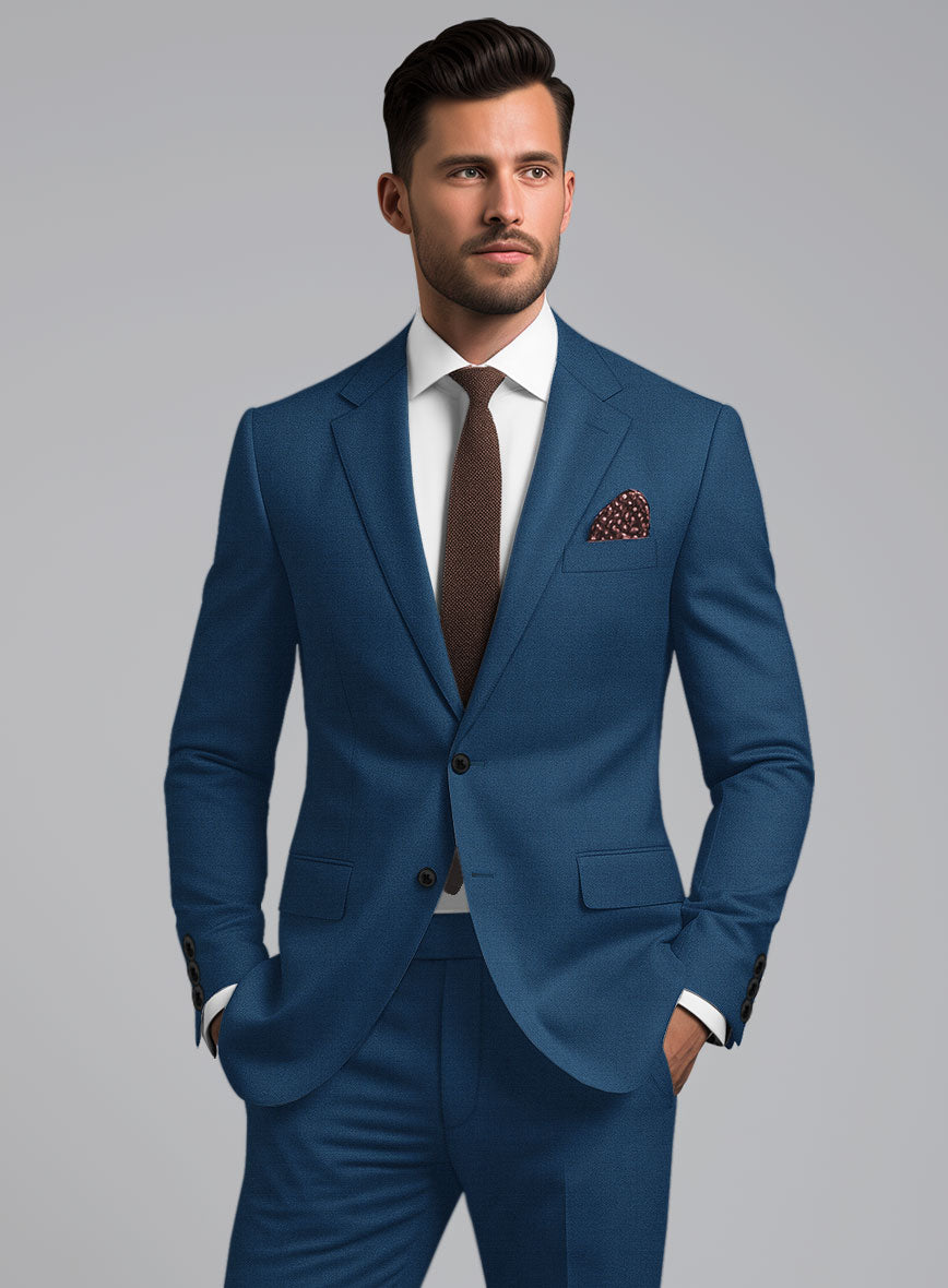 Marco Stretch Casa Blue Wool Suit - StudioSuits