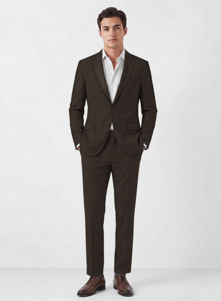 Marco Stretch Coffee Brown Wool Suit - StudioSuits