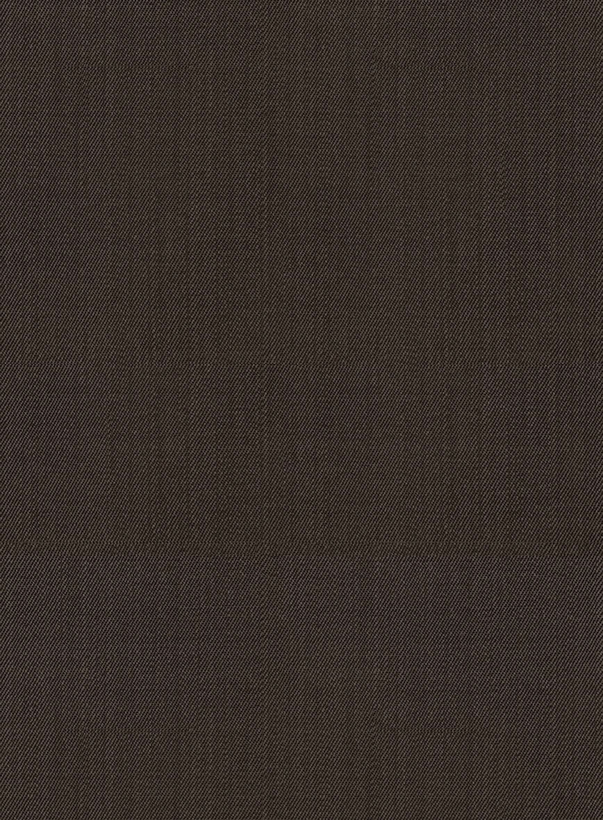 Marco Stretch Coffee Brown Wool Pants - StudioSuits