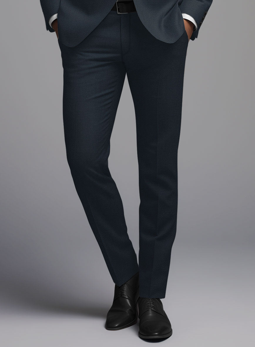 Marco Stretch Dark Blue Wool Pants - StudioSuits