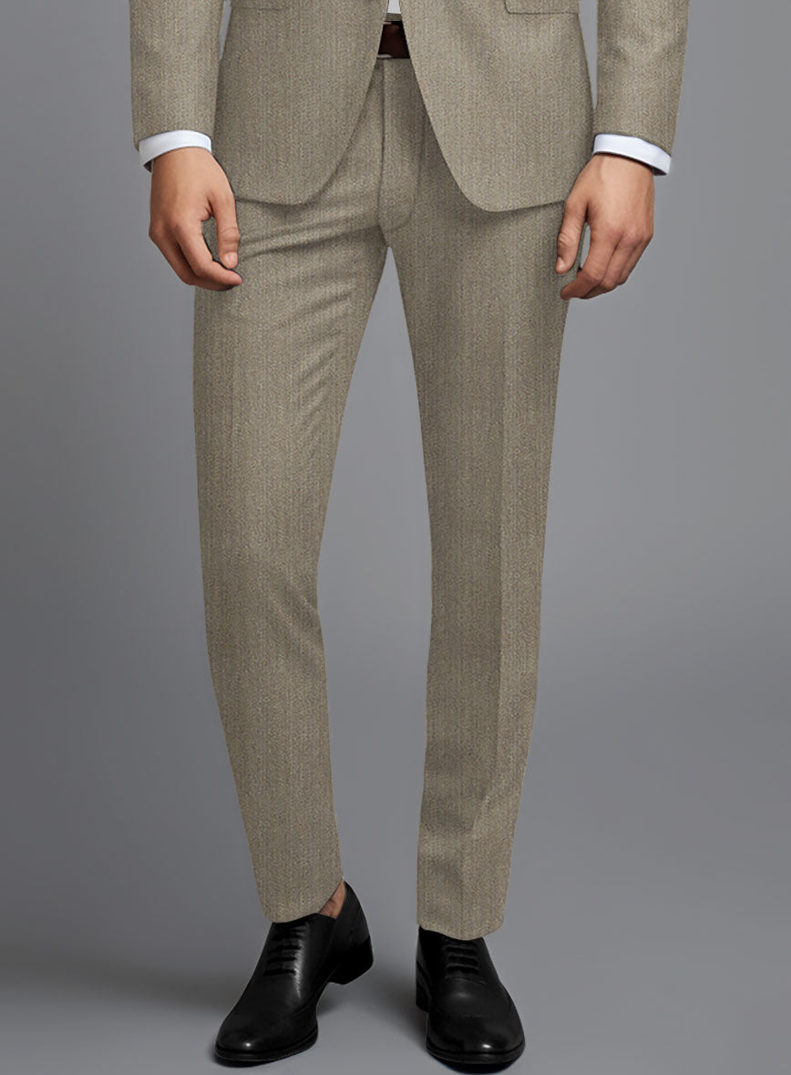 Marco Stretch Dark Beige Wool Suit – StudioSuits